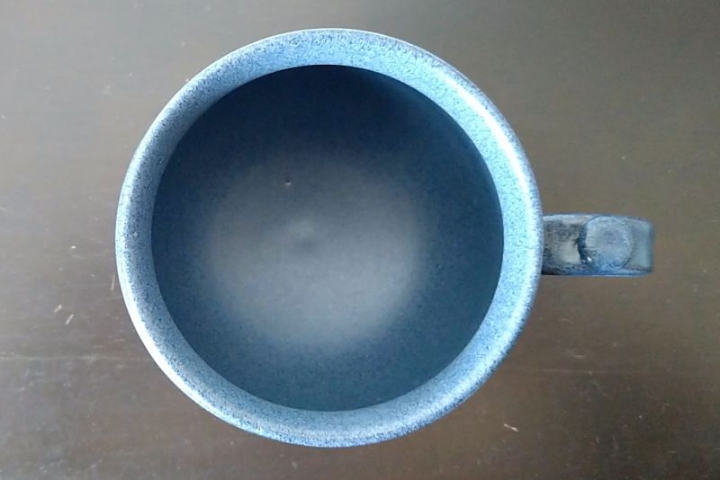 藍マット釉マグカップ
