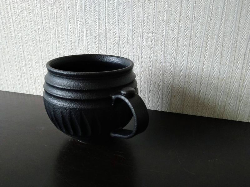 黒マット釉マグカップ