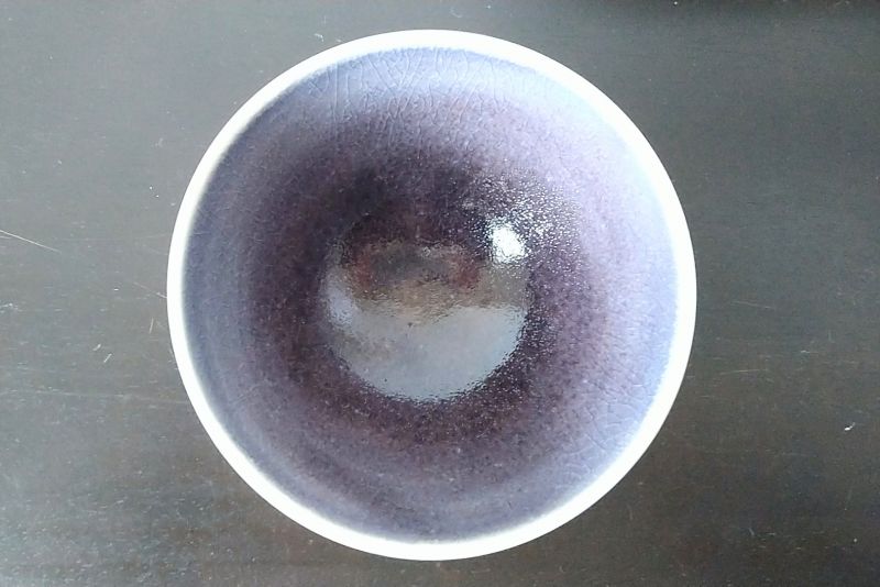 藍ガラス釉茶碗