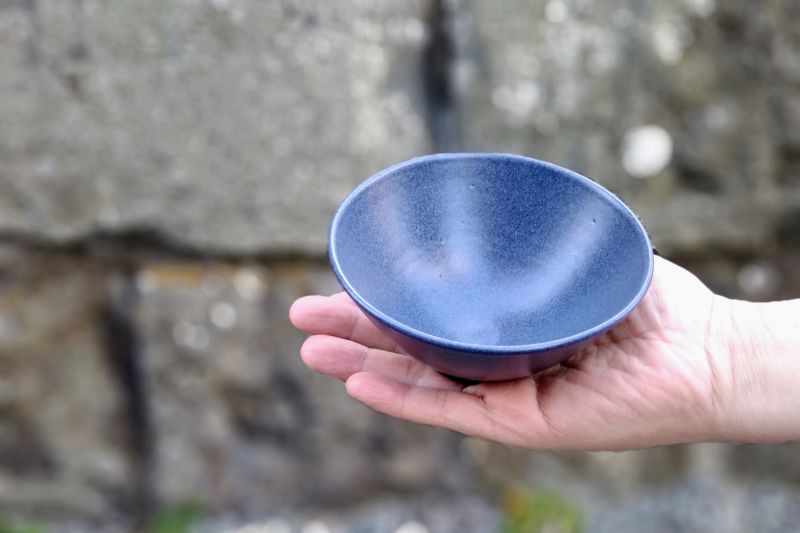 藍マット茶碗